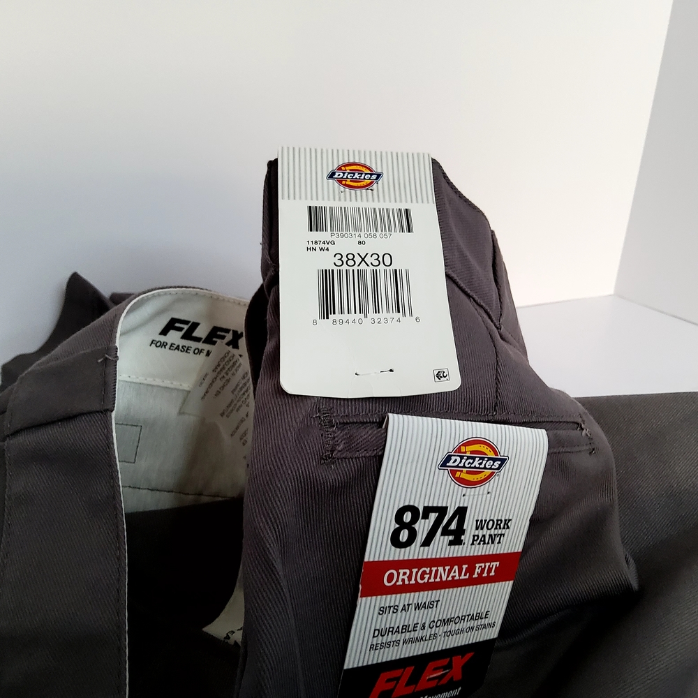 Dickies Gray Chinos Comfortable Straight Leg 38-30 - Picture 7 of 7